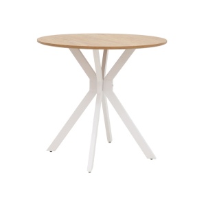 Τραπέζι Xuson MDF Φυσικό με μεταλλικά πόδια albe 80x80x75 cm