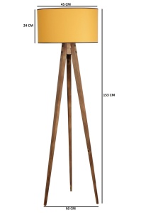 Φωτιστικό Δαπέδου Tripod Καφέ 24x45x153 cm - Img 4