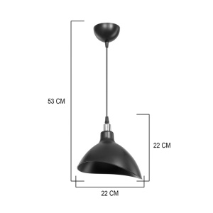 Φωτιστικό οροφής Oufoa plastic PP μαύρο 22x22x53 cm - Img 4