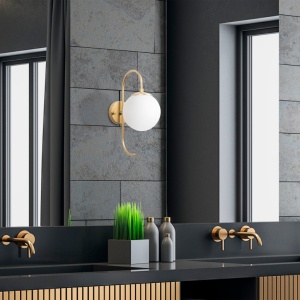 Φωτιστικό Τοίχου Jewel 10565, Γυαλιστερό Χρυσό - Img 2