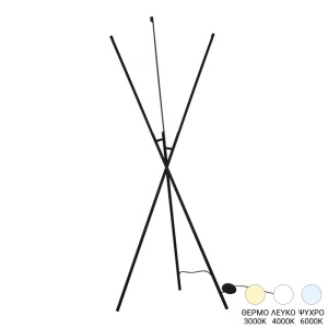 Φωτιστικό Δαπέδου LED Loly Μαύρο 40x40x145 cm