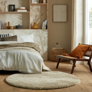 Χαλί Feather Soft Natural 133X133 cm, rotund, Flair Rugs