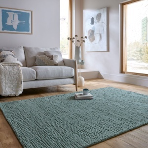 Χαλί Harris Boucle Wool Μπλε 200x290 cm, Flair Rugs
