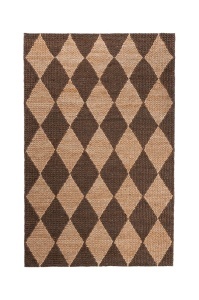 Χαλί Effie Diamond Jute Καφέ inchis 120x170 cm, Flair Rugs - Img 2