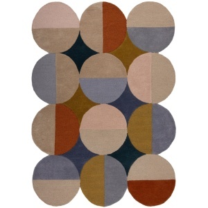 Χαλί Mia Ellipse Μπλε, Caramiziu 200x290 cm, Flair Rugs - Img 2