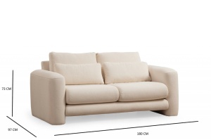 2θέσιος καναπές Lamia Μπεζ 185x80 cm - Img 8
