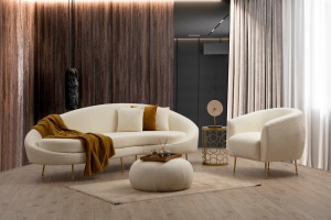 3θέσιος καναπές Eses Cream - Img 2