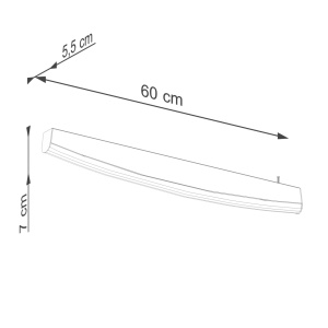 Aplica perete LED Jorun Auriu 4000K 60x5.5x7 cm - Img 9