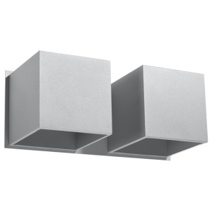 Aplica perete Quad Gri 26x12x11 cm
