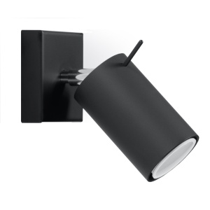 Aplica perete Ring Negru 8x16x8 cm
