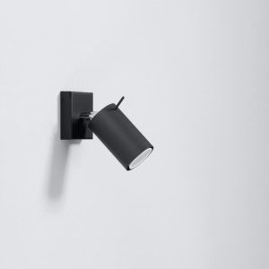 Aplica perete Ring Negru 8x16x8 cm - Img 2