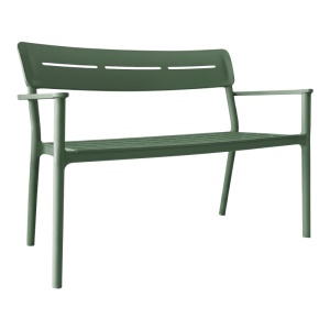 Banca pentru doua persoane Cadrin, Verde inchis, 60x117x83 cm