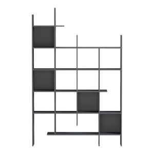 Biblioteca, Manco, Antracit, 25.5x122x188 cm - Img 3