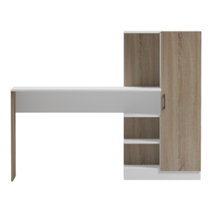 Birou cu biblioteca, Ofisio, Alb, 40x152.3x120 cm - Img 4