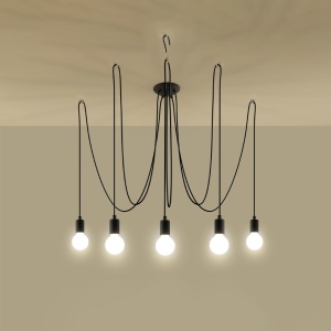 Candelabru 5 Edison Negru 300x300x150 cm - Img 3