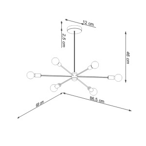 Candelabru Lango Negru 86.5x68x46 cm - Img 4