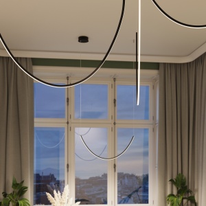 Candelabru LED Alvar 1 Negru 3000K 70x12x230 cm - Img 15