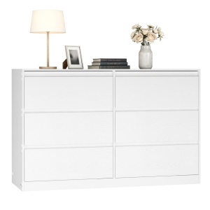 Comoda cu sertare, Kailyn, Vasagle, Alb, 119.4x40x75 cm - Img 5