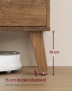 Comoda TV Miranta, Maro miere, 147x39x50.1 cm - Img 5