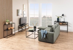 Consola Newcastle, Negru, 79x100x35 cm - Img 2