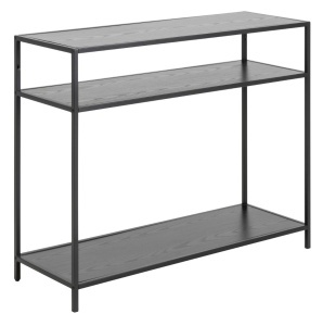 Consola Seaford, Negru, 79x100x35 cm - Img 2