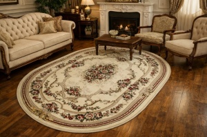 Covor Oval, Lotos, Crem, 60x110 cm, Delta Lotos 574 100