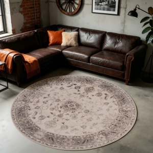 Covor Rotund INKA V3 Bej 200x200 cm