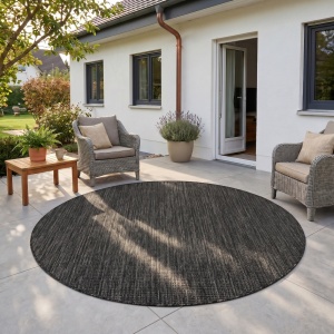 Covor Rotund MIRA V1 Negru 200x200 cm