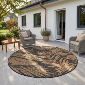 Covor Rotund MIRA V2 Negru 80x80 cm
