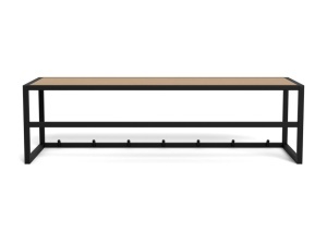 Cuier Seaford V2, Negru, 22x77x28 cm - Img 3