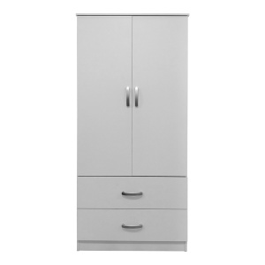 Dulap haine cu 2 usi si sertare Lego Alb 80x42x180 cm - Img 4
