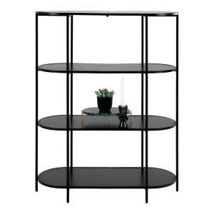 Etajera ovala metalica Oval, Negru, 36x85x111 cm - Img 4