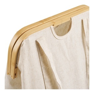 Geanta pentru rufe Noto, Alb pal, 40x30x45 cm - Img 2
