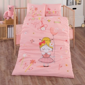 Lenjerie Patut Bebe Pretty Roz (Bumbac 100%)