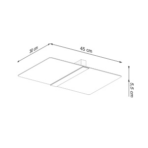 Lustra Azalia Crom 45x30x5.5 cm - Img 4