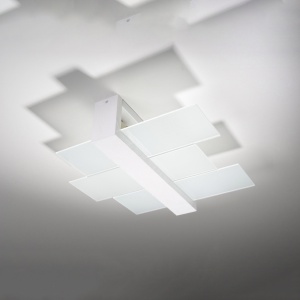 Lustra Feniks Alb 43x43x12 cm - Img 2