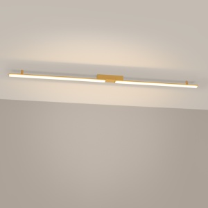 Lustra LED Lagom Auriu 3000K 181x4x7 cm - Img 3