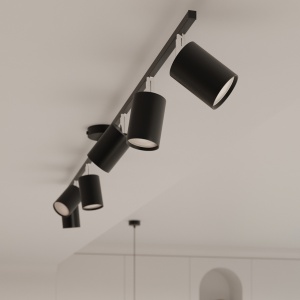 Lustra Lemmi Negru 135x24x20 cm - Img 6