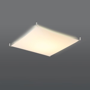 Lustra Luna Alb 3000K 140x140x15 cm - Img 3