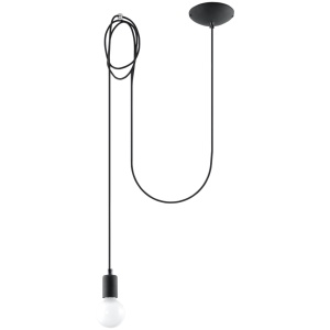 Lustra suspendata Edison Negru 300x150x150 cm