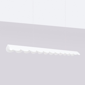 Lustra suspendata LED Biscuit Alb 3000K 131x13x200 cm - Img 2