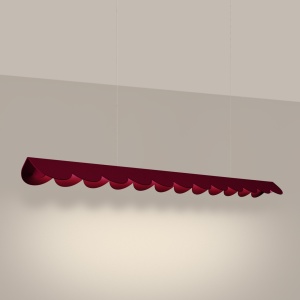 Lustra suspendata LED Biscuit Burgundy 3000K 131x13x200 cm - Img 3