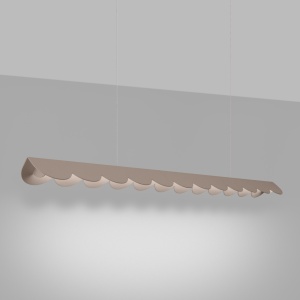 Lustra suspendata LED Biscuit Taupe 4000K 131x13x200 cm - Img 3