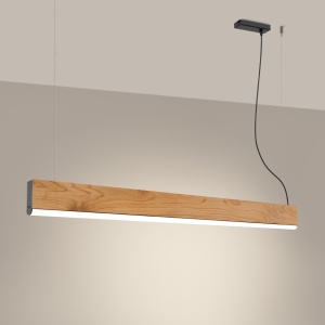 Lustra suspendata LED Lykke Stejar 4000K 120x3.5x150 cm - Img 3