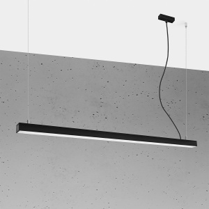 Lustra suspendata LED Pinne Negru 3000K 150x6x150 cm - Img 2