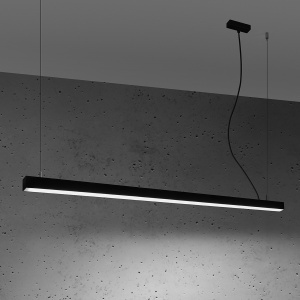Lustra suspendata LED Pinne Negru 4000K 150x6x150 cm - Img 3