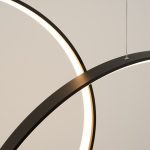 Lustra suspendata LED Rio 3 Negru 3000K 160x20x200 cm - Img 3