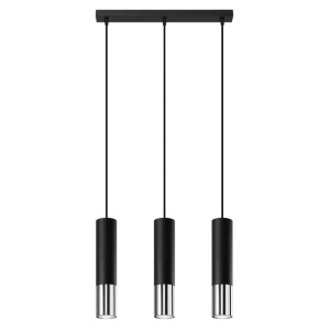 Lustra suspendata Loopez Argintiu 45x6x90 cm