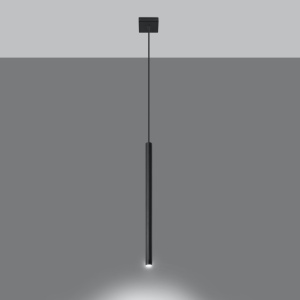 Lustra suspendata Pastelo Negru 8x8x100 cm - Img 3