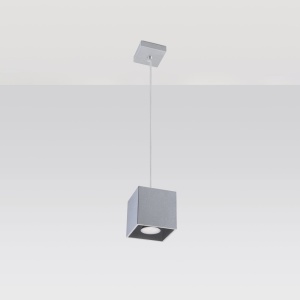 Lustra suspendata Quad Gri 10x10x110 cm - Img 2